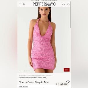 Peppermayo NWT Cherry coast sequin mini dress